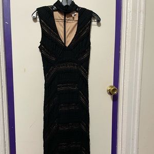 Cinq à sept black midi dress size 4